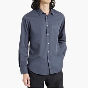 Officine Generale Men’s Navy Blue Button Down Shirt size Large L EUC